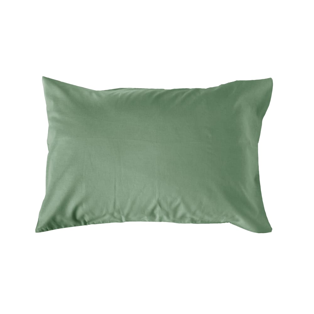 Taie d'oreiller 75% coton 25% lin 50 x 70 cm vert amande