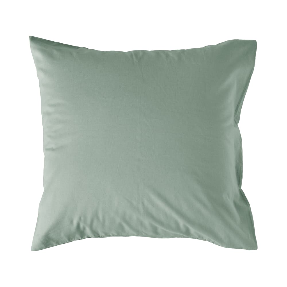 Taie d'oreiller 75% coton 25% lin 65 x 65 cm bleu écume