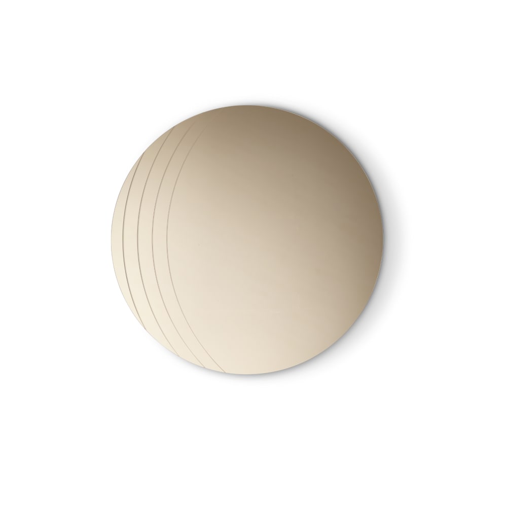 Miroir mural rond doré Ø 150 cm