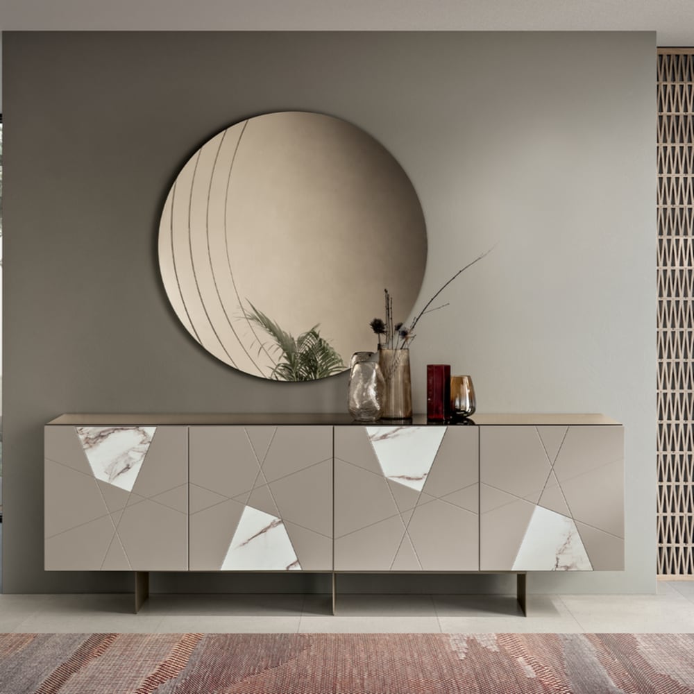Miroir mural rond doré Ø 120 cm - Maisons du Monde