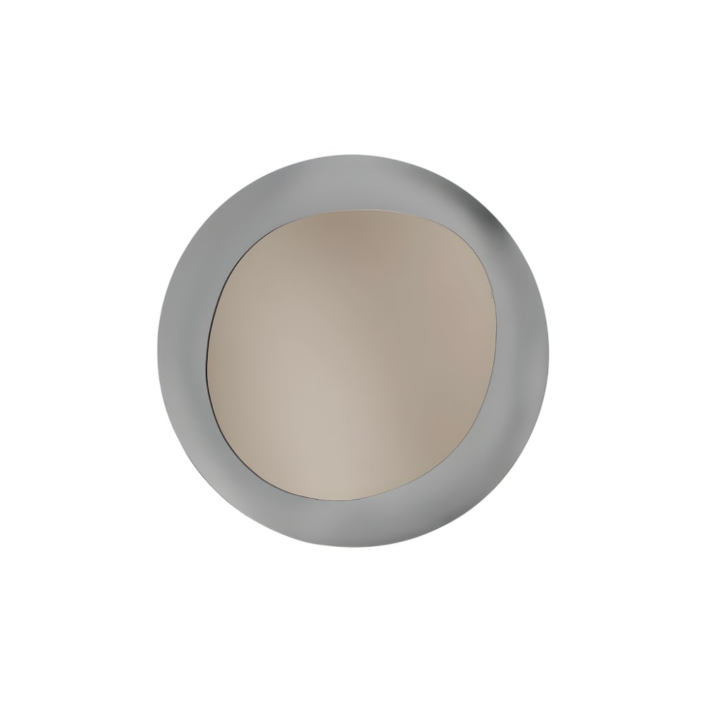 Miroir rond en bronze avec cadre en verre fusionné fumé Ø 120 cm