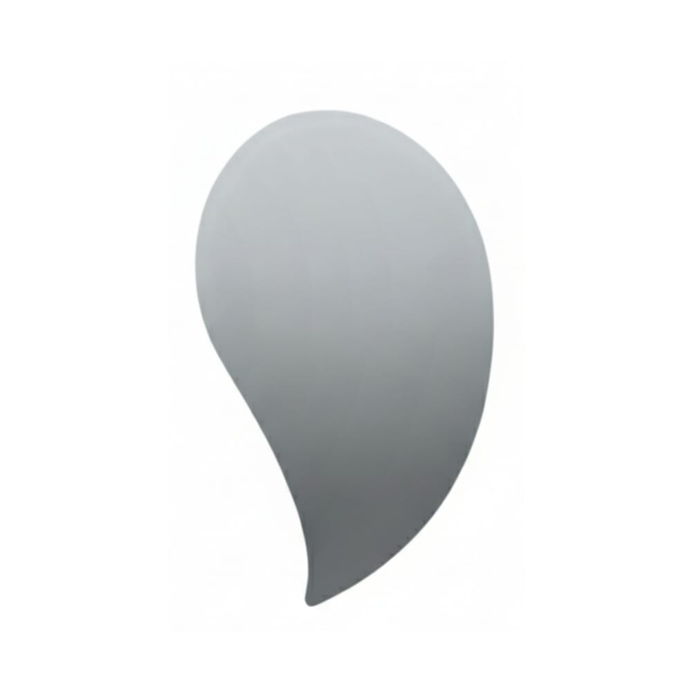 Miroir gris en forme de larme 90 x 62 cm (h)