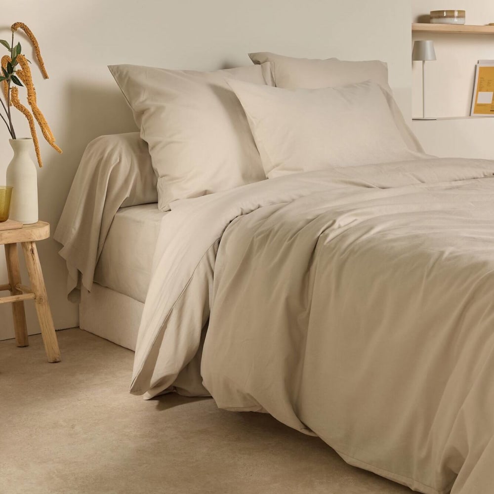 Housse de couette 75% coton 25% lin lin 200 x 200 cm