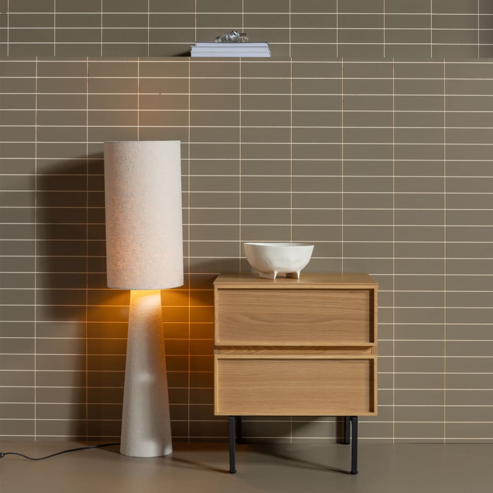 Table de chevet 2 tiroirs en bois naturel