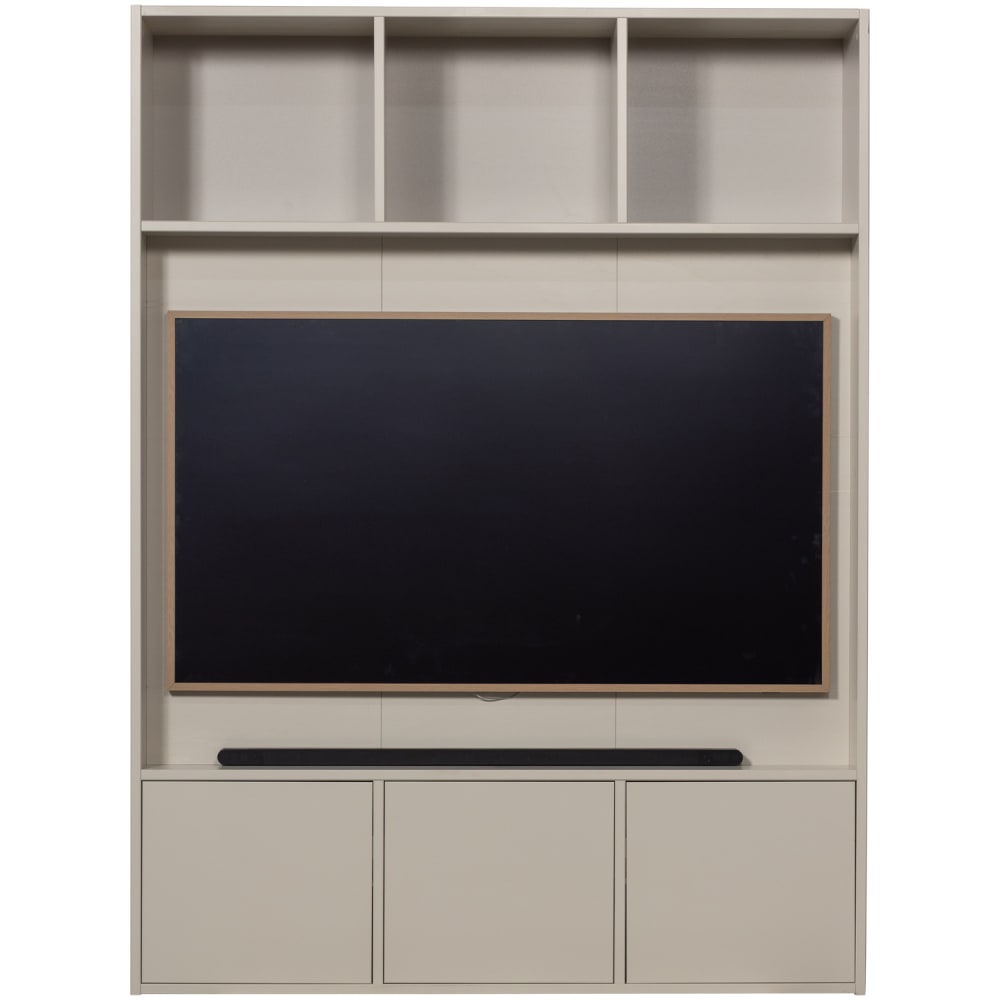 Meuble tv en pin beige