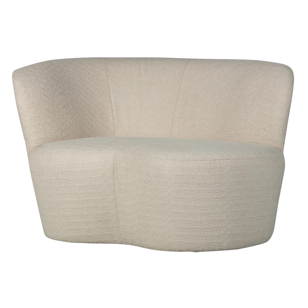 Canapé 1 place en bouclette creme