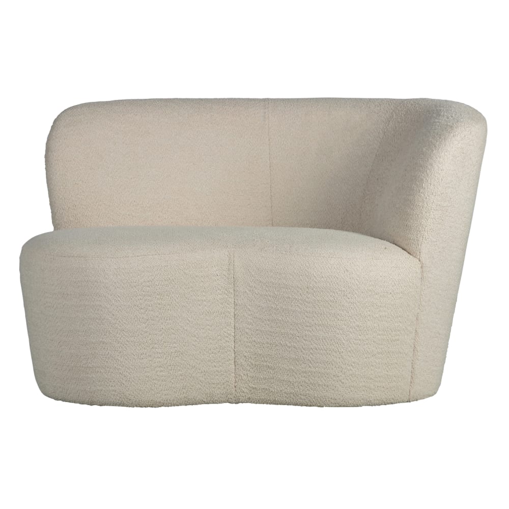 Canapé droit Tissu bouclette crème