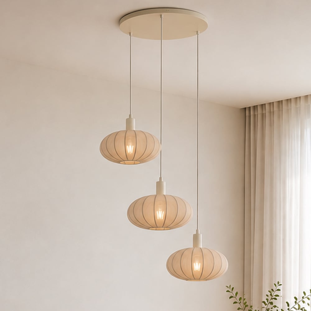 Japandi Hängelampe Beige Stoffschirm - Maisons Du Monde