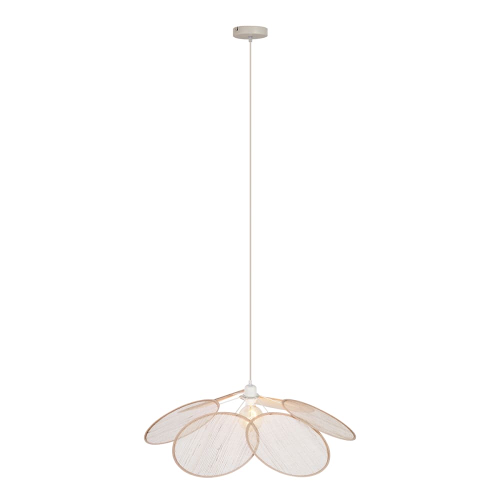 Suspension japandi crème lin — vue 3