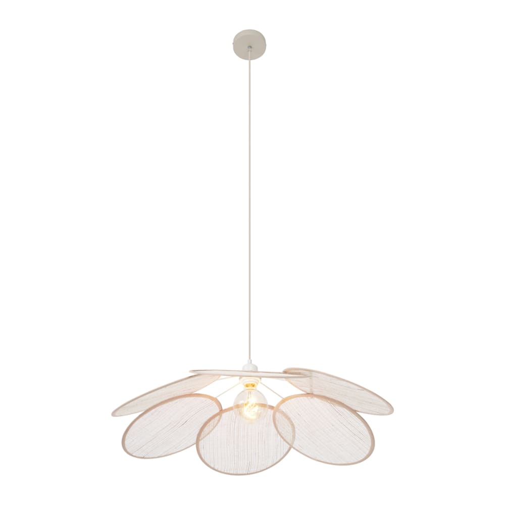 Suspension japandi crème lin — vue 4
