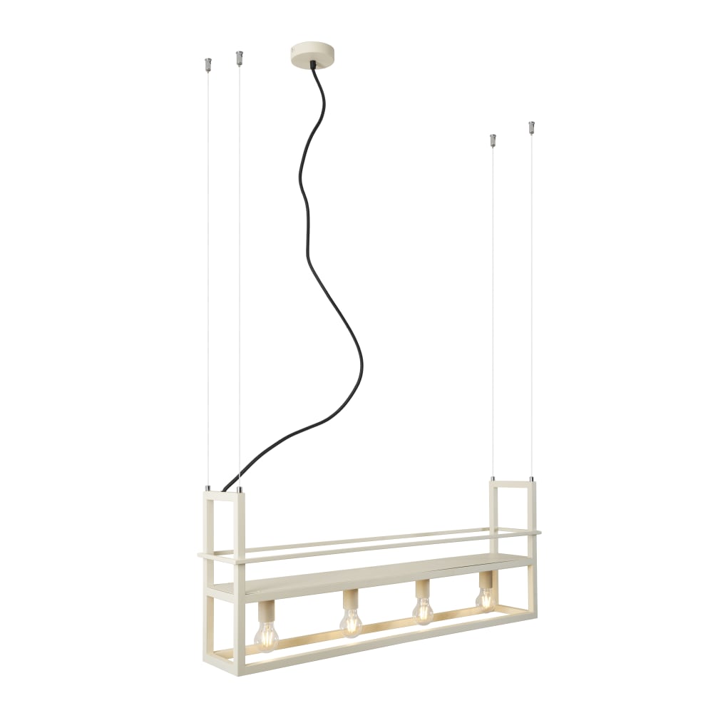 QAZQA Lámpara colgante industrial beige
