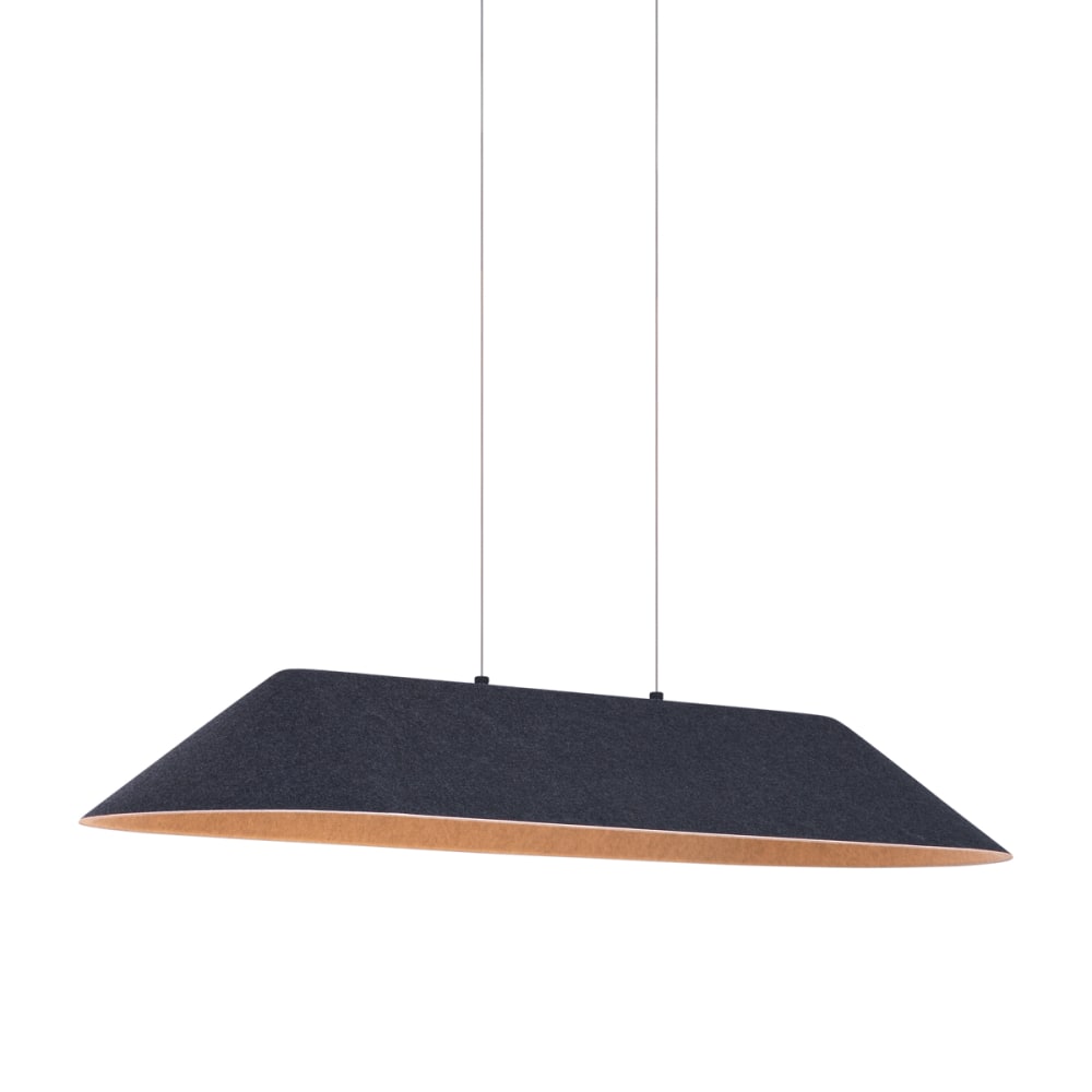 Suspension moderne noire intérieur gris LED