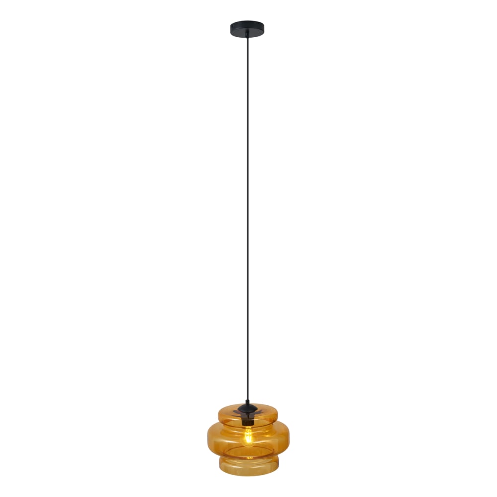 Suspension rétro noire verre orange — vue 4
