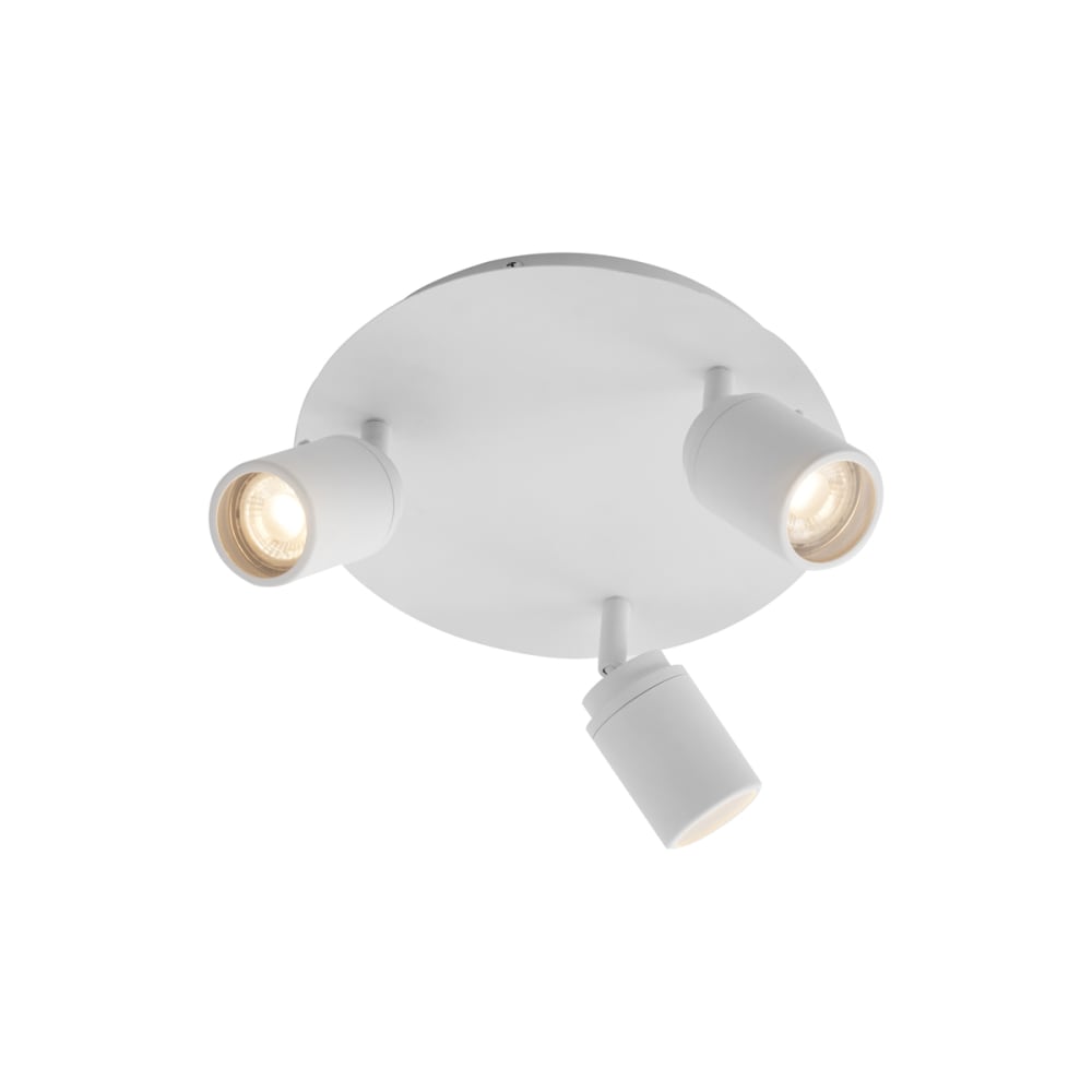 Spot salle de bain moderne blanc 3 lampes IP44