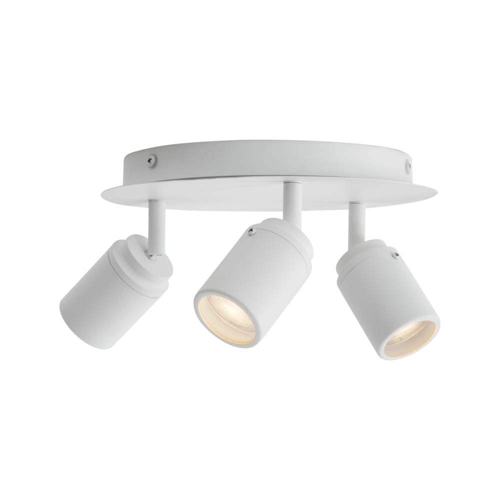 Spot salle de bain moderne blanc 3 lampes ip44 — vue 3