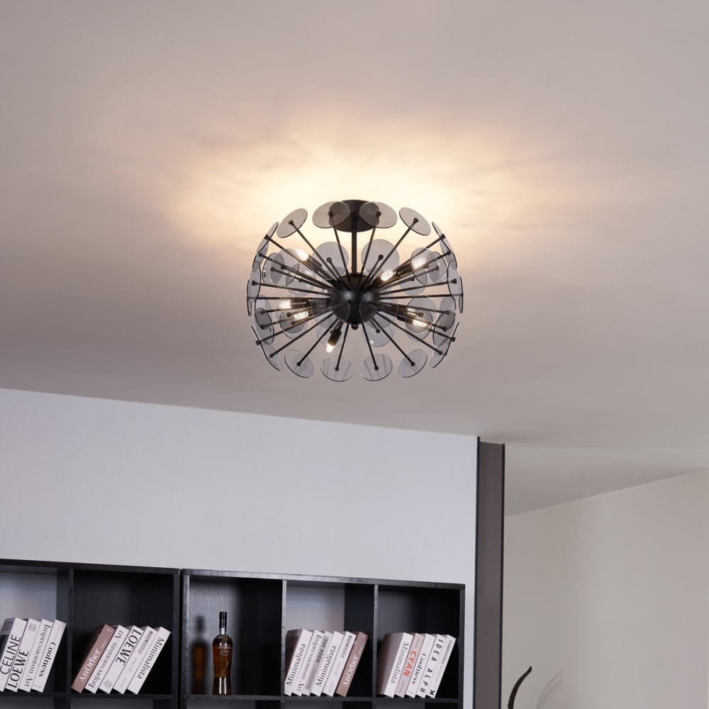 Art-Deco Deckenleuchte Schwarz Rauchglas - Maisons Du Monde