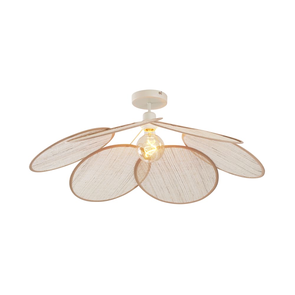 Plafonnier Japandi crème lin