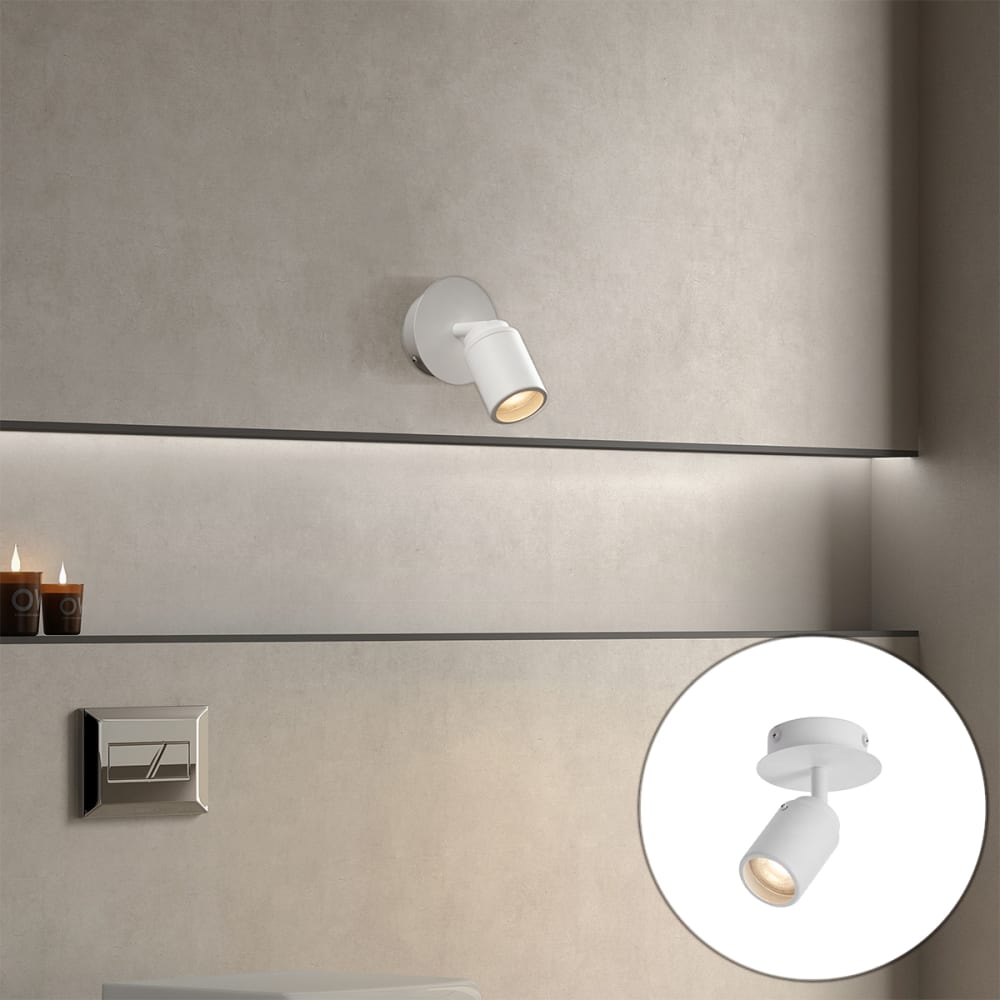 Spot salle de bain moderne blanc ip44 — vue 3