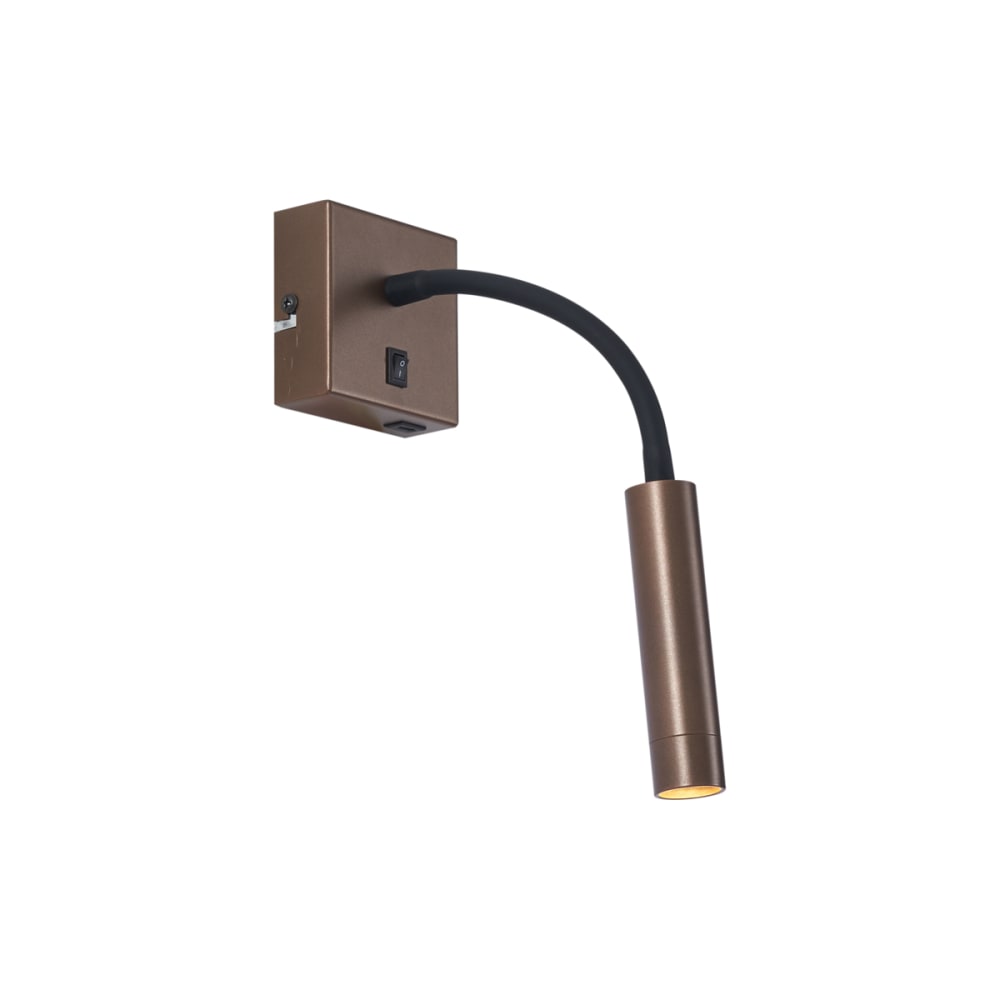 QAZQA Moderne Wandleuchte Bronze USB-C style modern Gold Metall