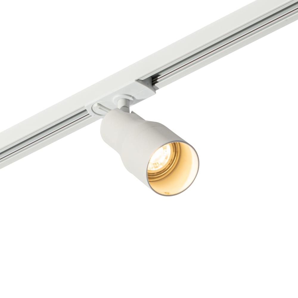 Spot moderne blanc rail monophasé — vue 3