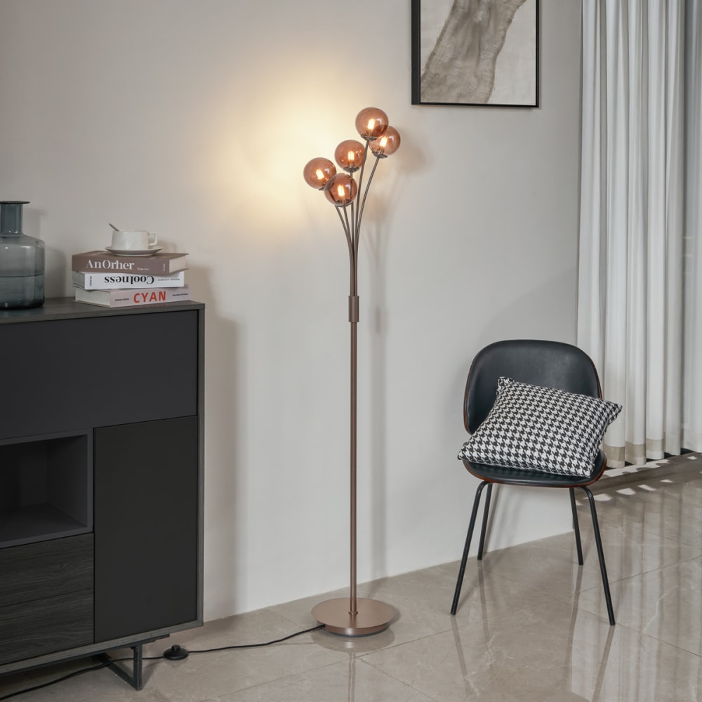Design Stehleuchte Bronze mit Bronzeglas - Maisons Du Monde