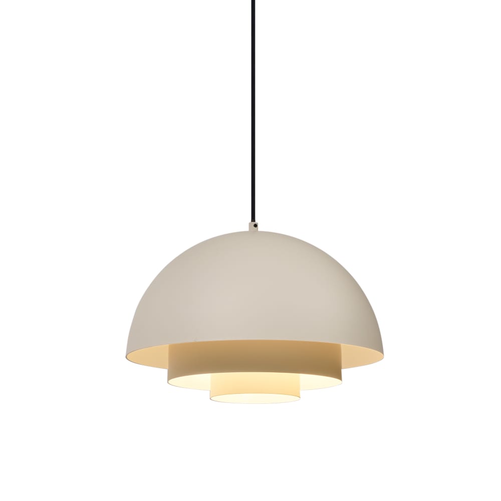 QAZQA Skandinavische Hängelampe Creme Weiß innen style modern Beige Aluminium