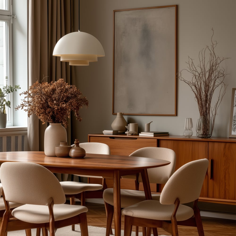 Suspension scandinave crème intérieur blanc