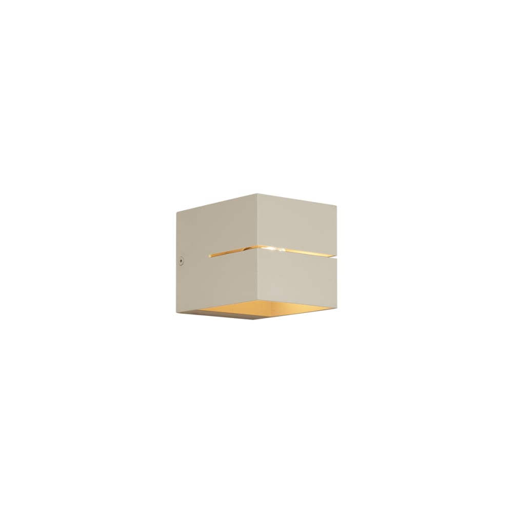 QAZQA Moderne Wandleuchte Beige G9 quadratisch style modern Beige Aluminium