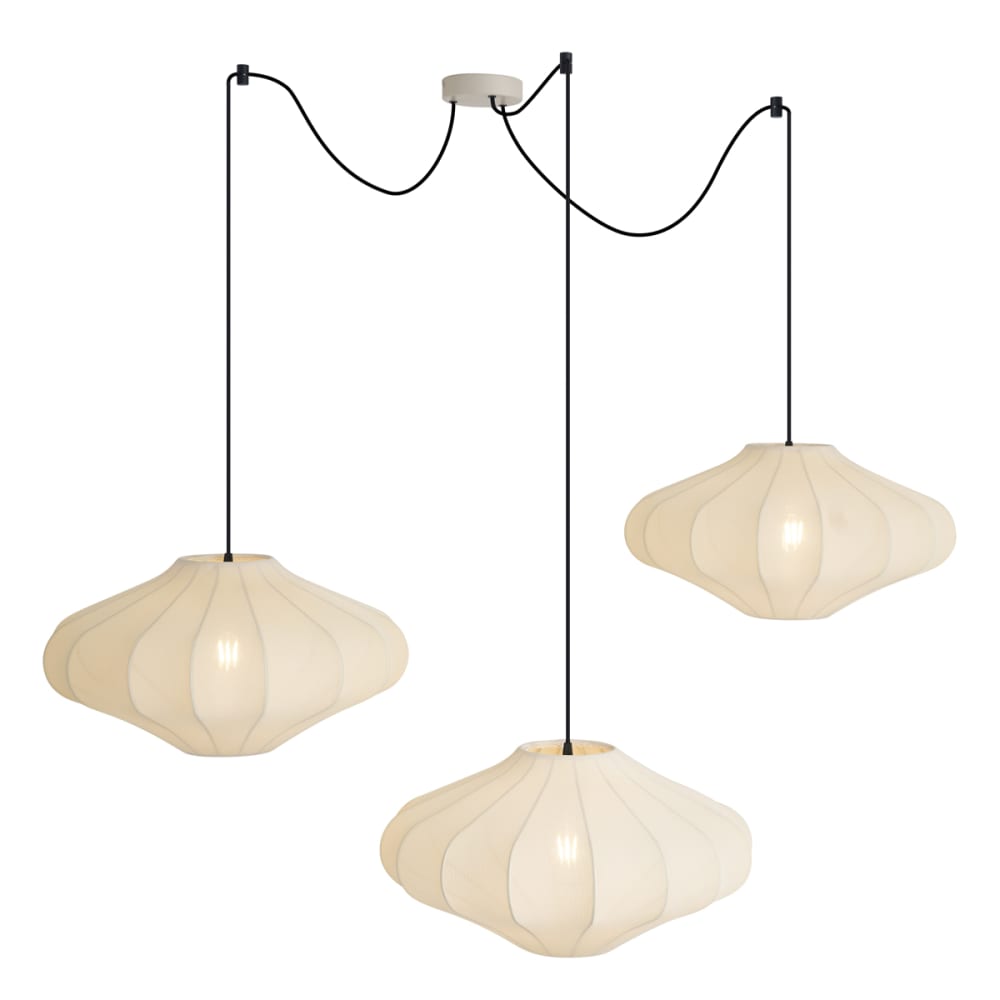 Suspension Japandi beige 50 cm