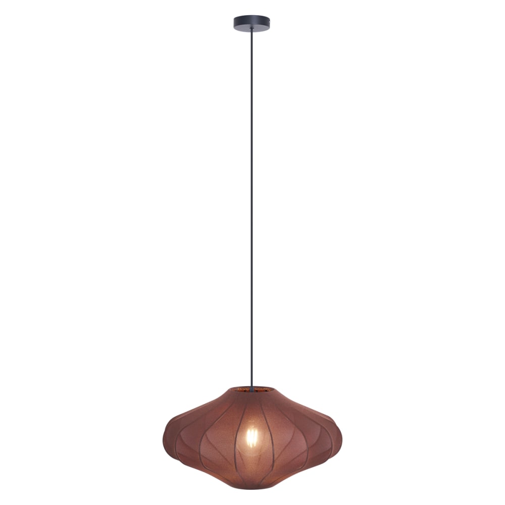 Suspension japandi marron tissu 50 cm — vue 4