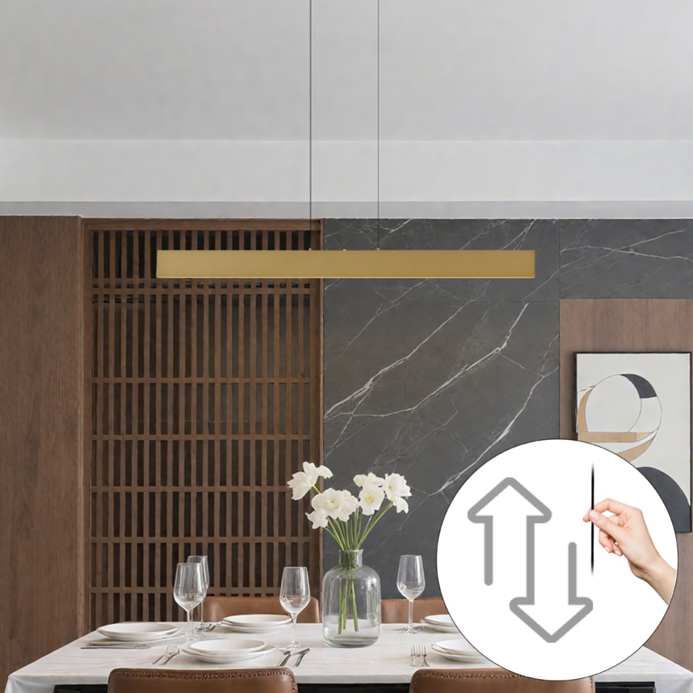 Hängelampe Messing LED Easylift - Maisons Du Monde