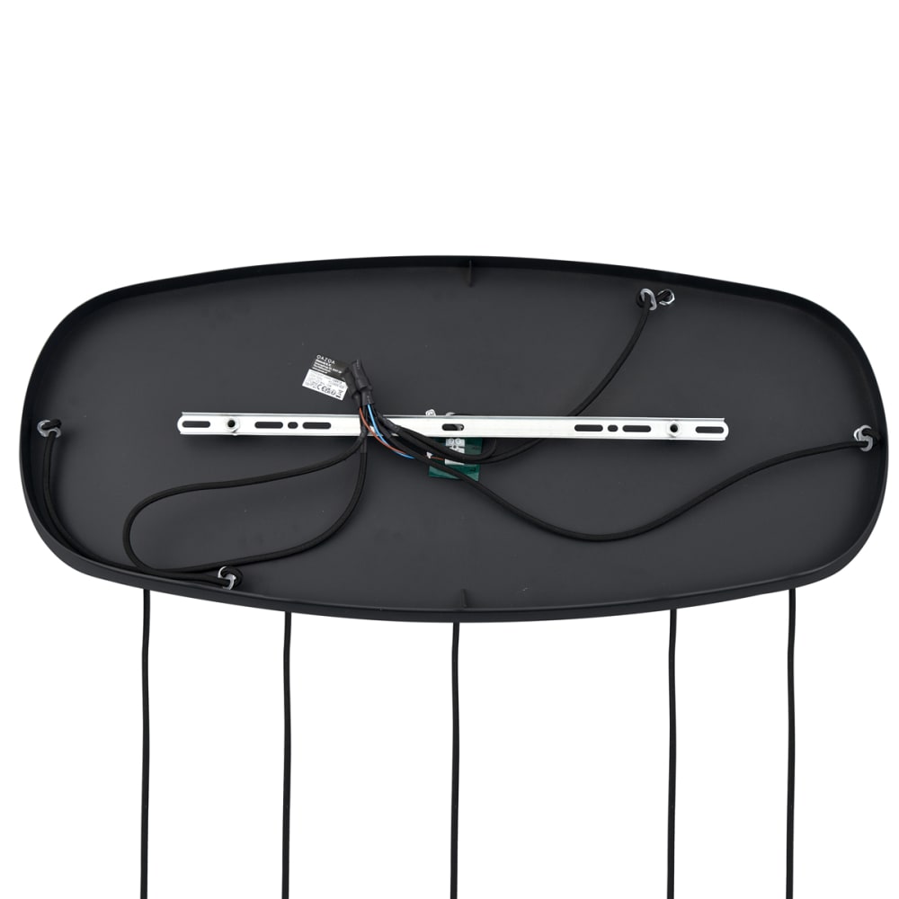 Suspension moderne noire verre ambré — vue 4