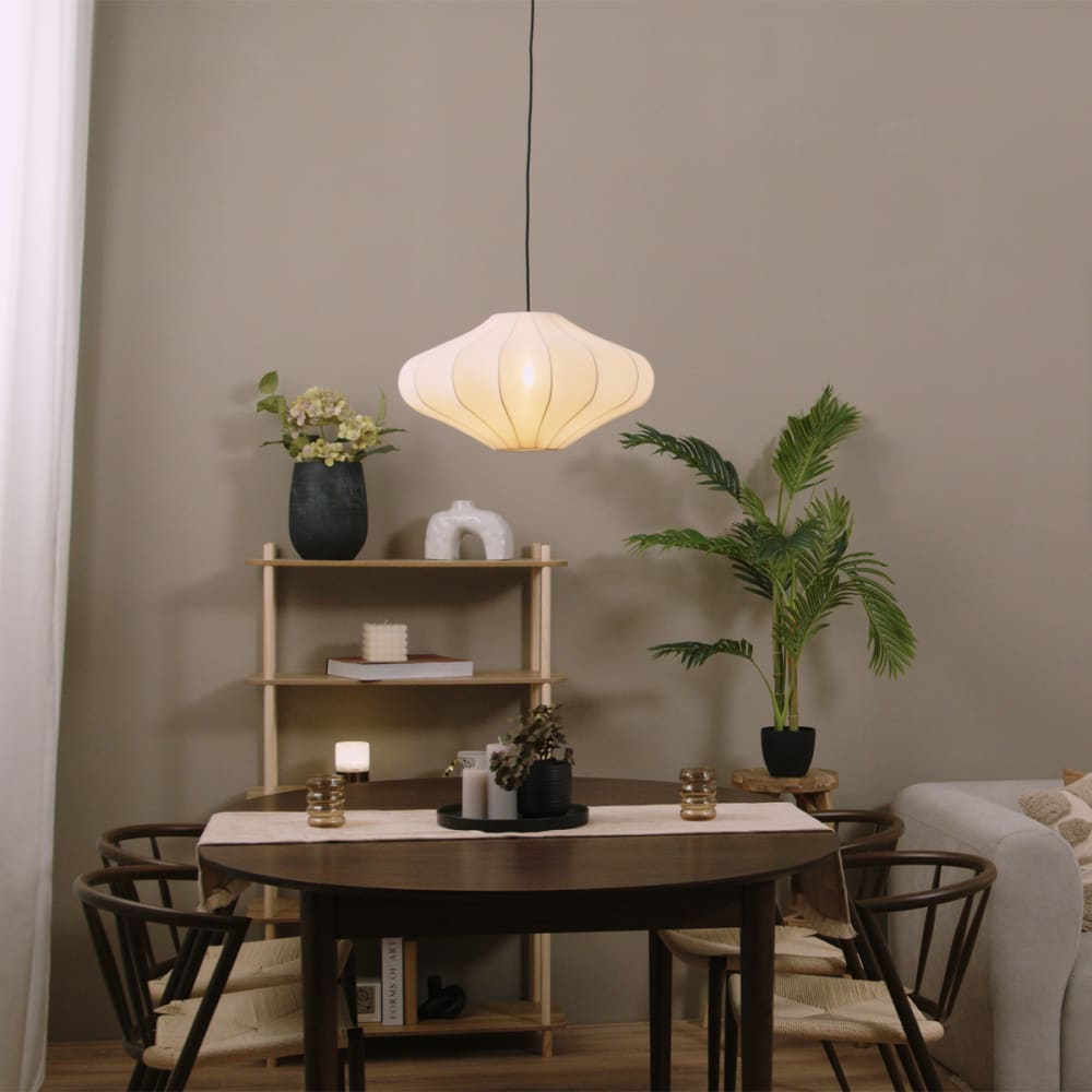Suspension japandi beige tissu 50 cm — vue 3