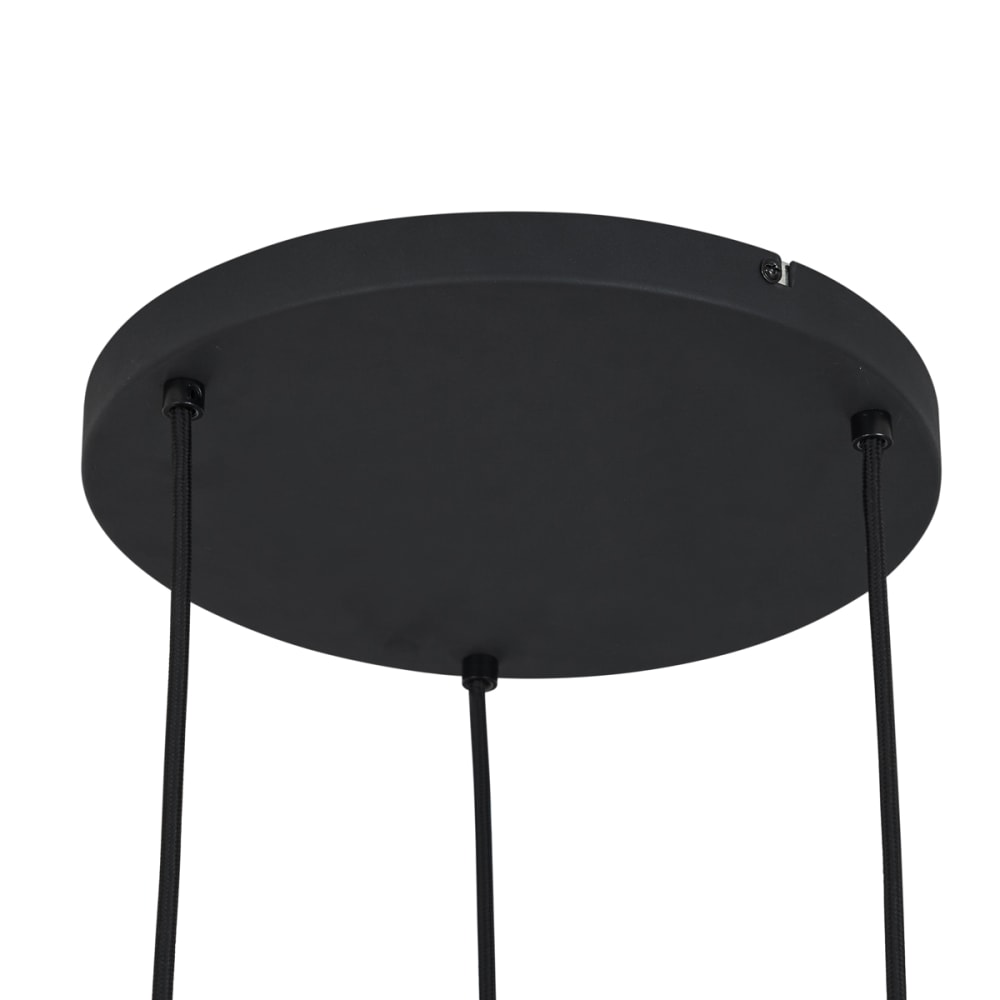 Suspension moderne noire verre fumé — vue 4