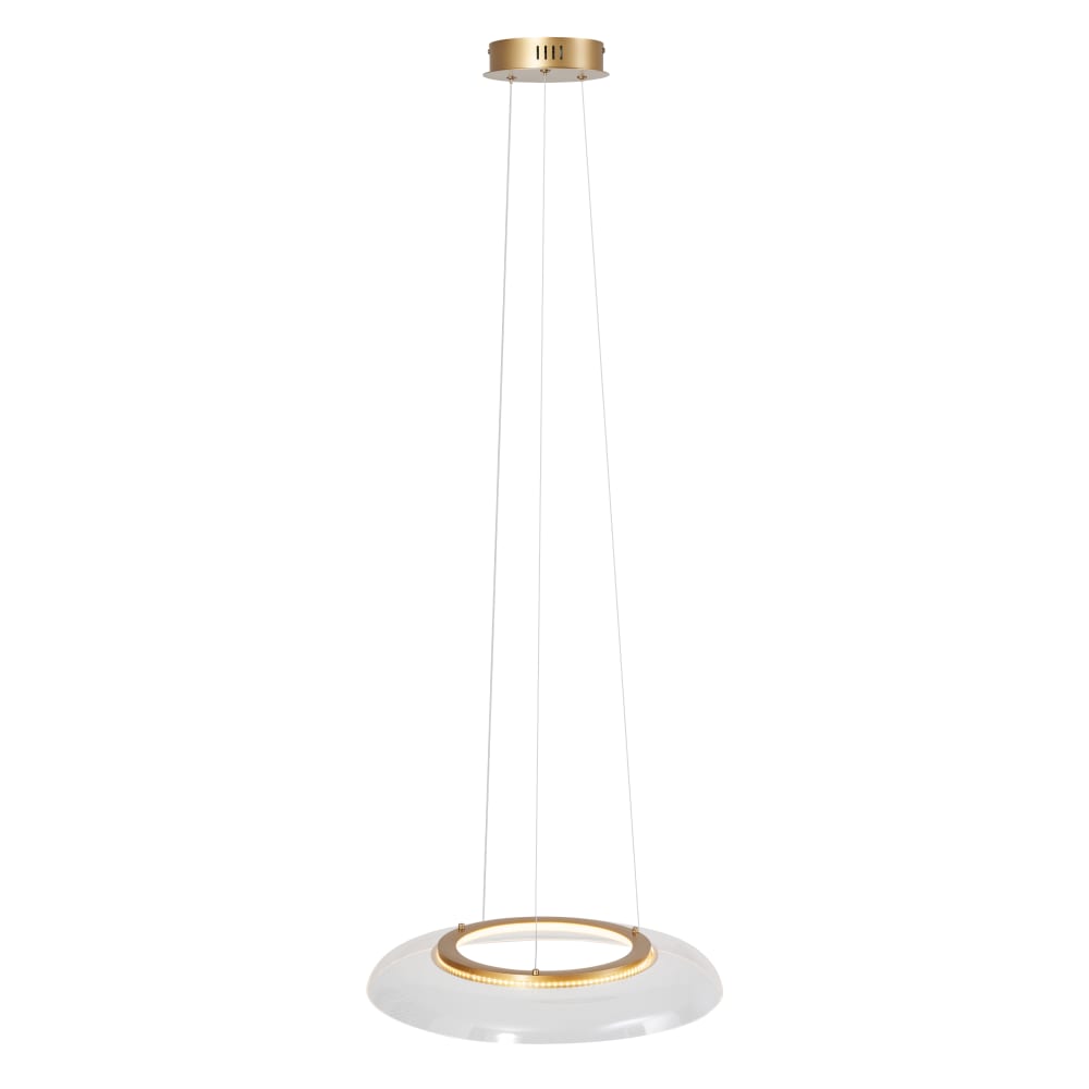 Suspension design dorée transparente led dimmable — vue 4