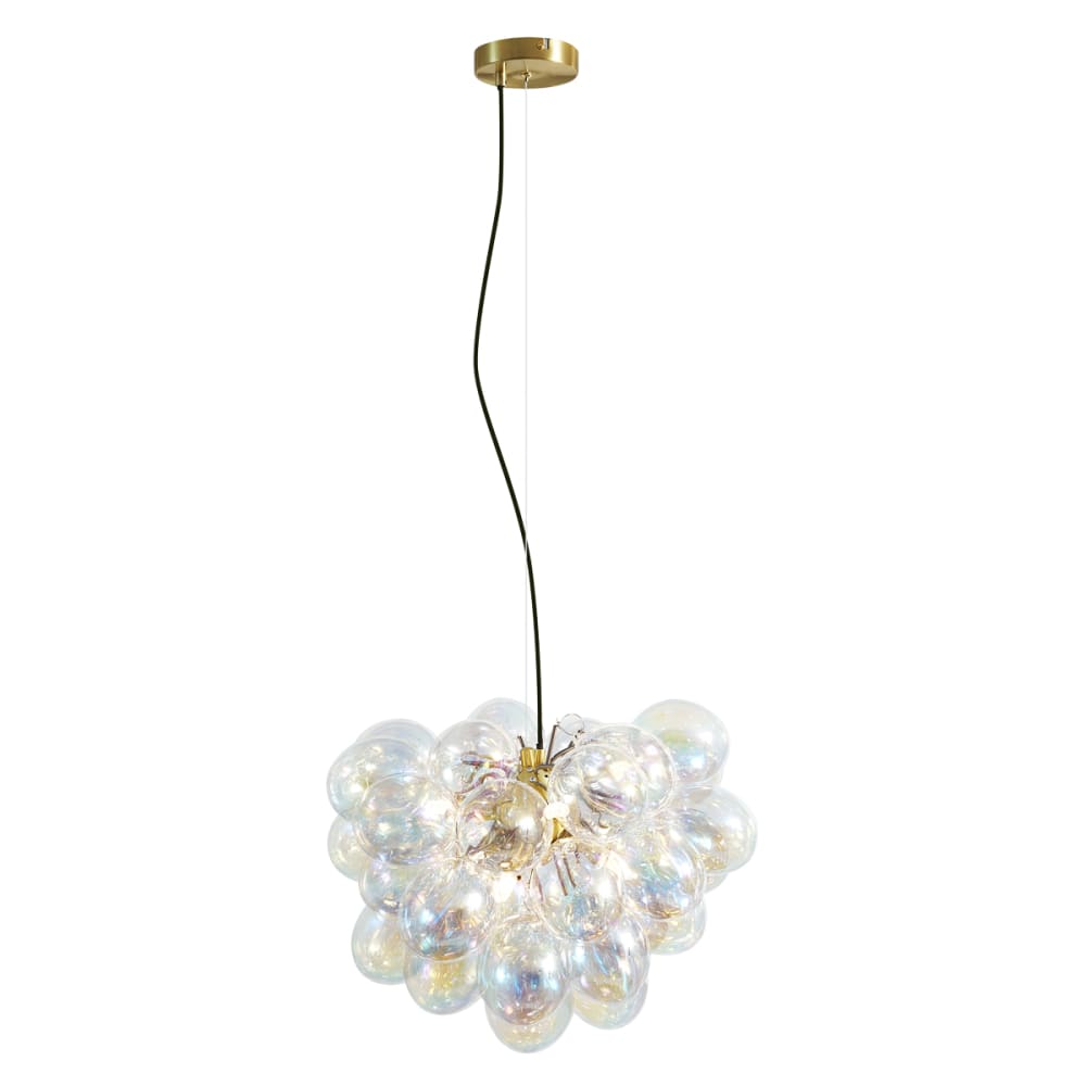 Suspension art déco or verre arc-en-ciel 50 cm — vue 4