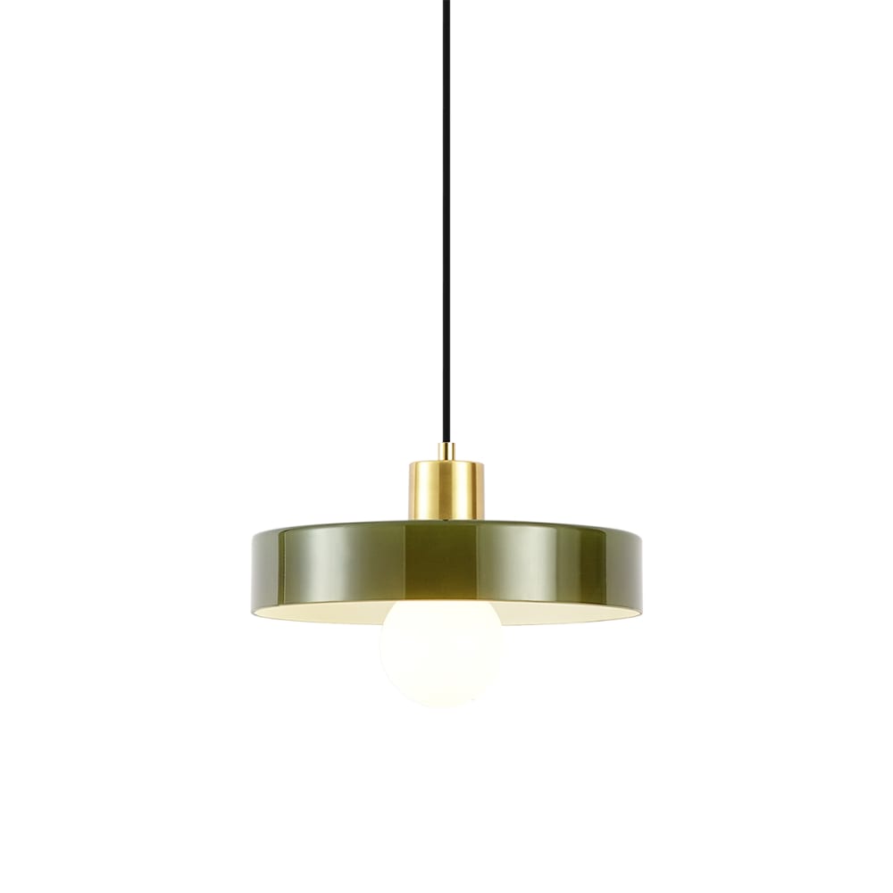 QAZQA Retro Hängelampe Gold Grünglas style vintage Grün