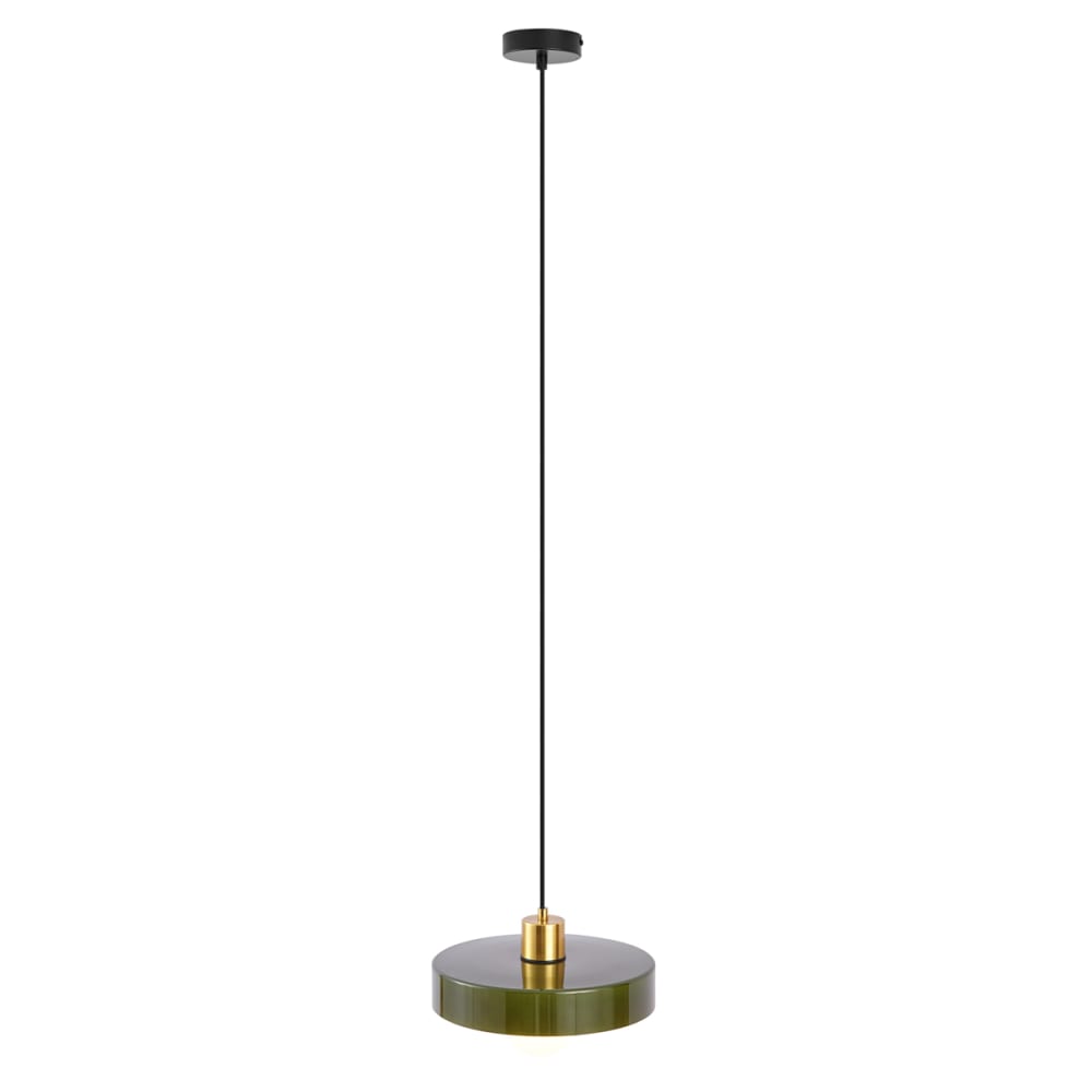 Suspension rétro dorée verre vert — vue 4