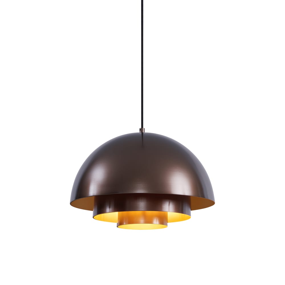 QAZQA Skandinavische Hängelampe Dunkelbronze Gold innen style modern Gold Aluminium