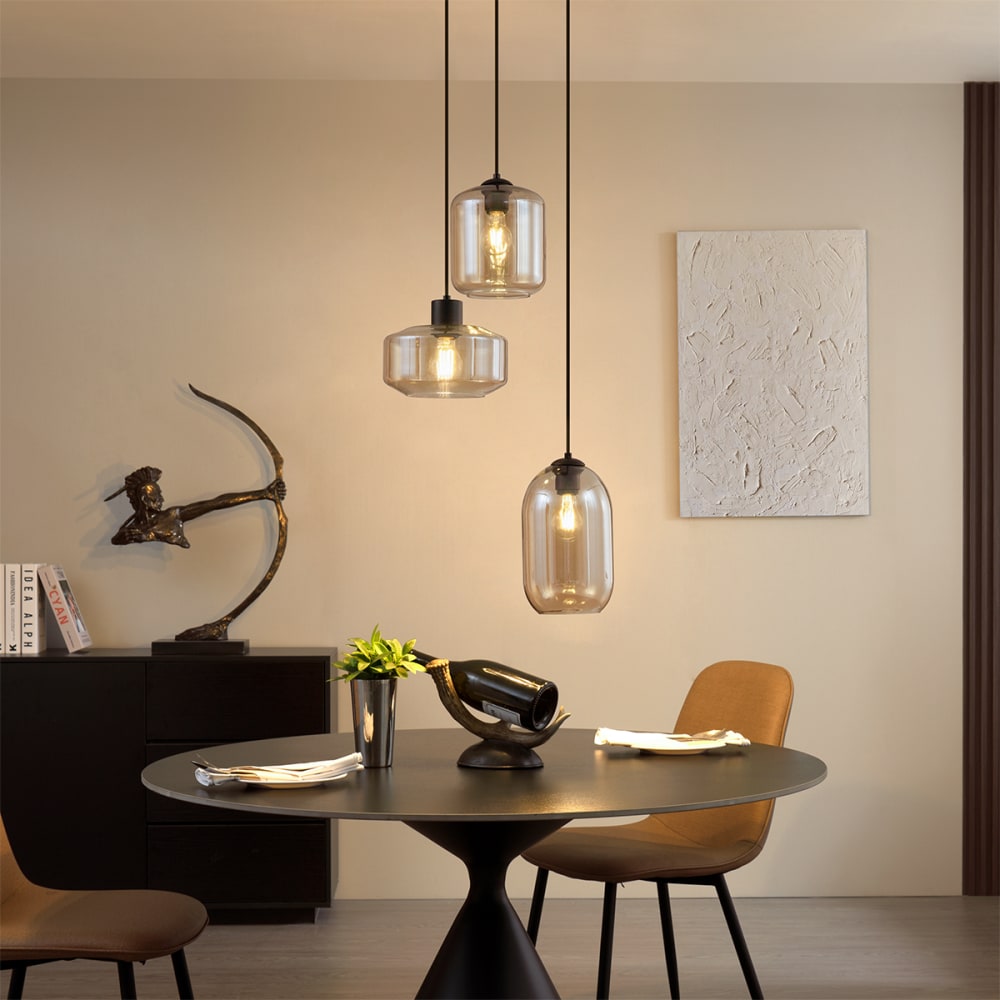Moderne Hängelampe Schwarz Bernstein - Maisons Du Monde