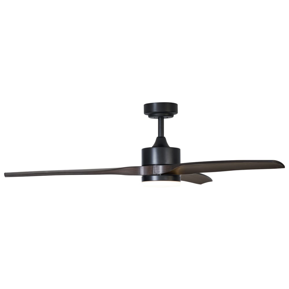 Ventilateur plafond noir bois LED dimmable