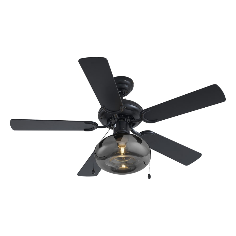 Ventilateur plafond noir 107 cm tirette