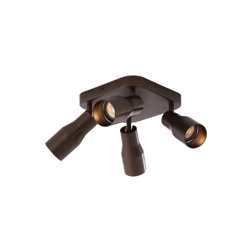 QAZQA Deckenstrahler Dunkelbronze GU10 50mm quadratisch style modern Gold Aluminium