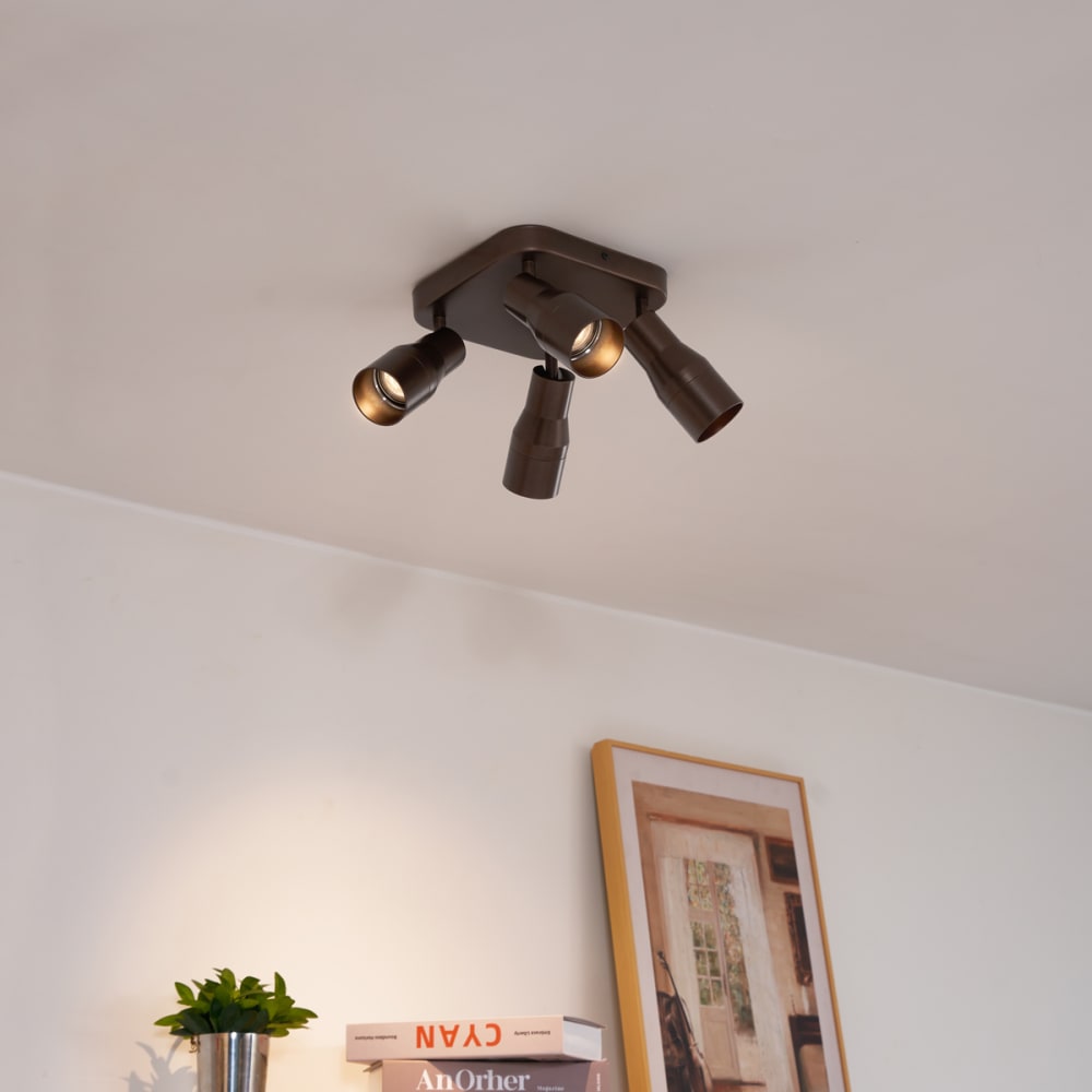 Spot encastré carré bronze foncé gu10 — vue 3