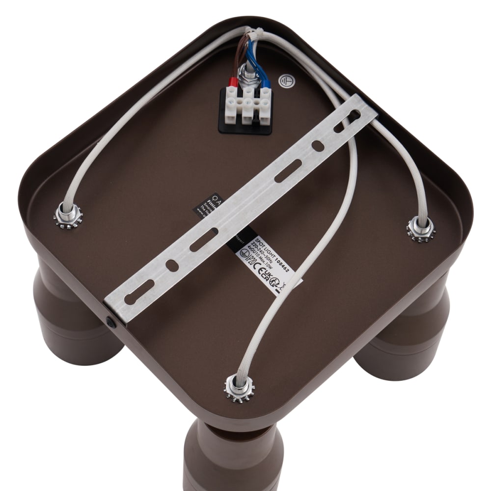 Spot encastré carré bronze foncé gu10 — vue 4