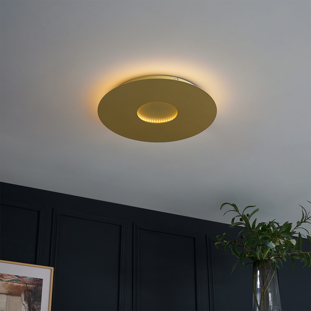 Plafonnier moderne doré led dimmable 40 cm — vue 3