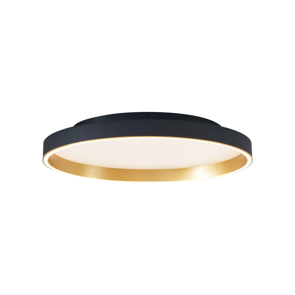 QAZQA Design Deckenleuchte Schwarz Gold 60 cm LED style modern Schwarz Aluminium