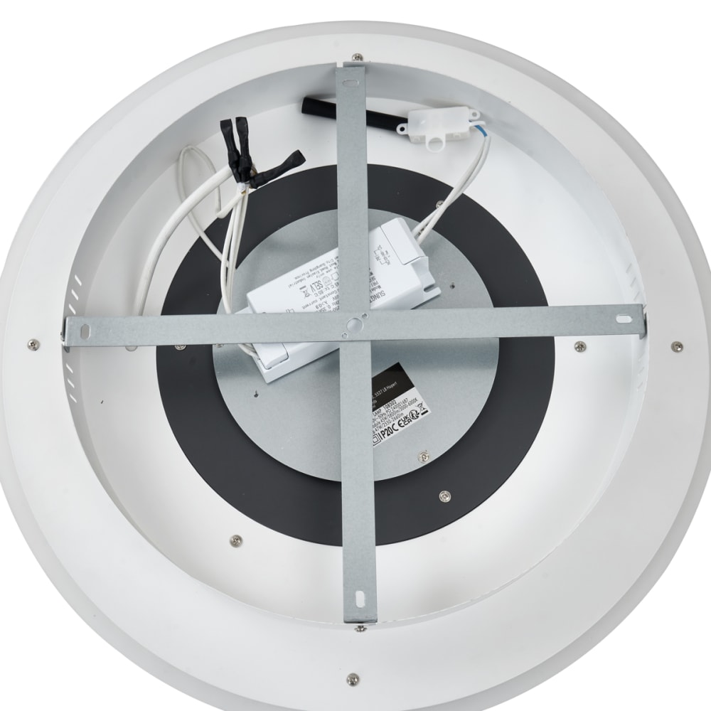 Plafonnier design blanc gris foncé led — vue 4
