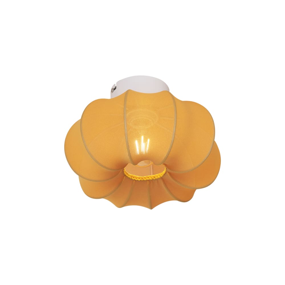 QAZQA Japandi Deckenleuchte Gold 27 cm style modern Gold Stoff