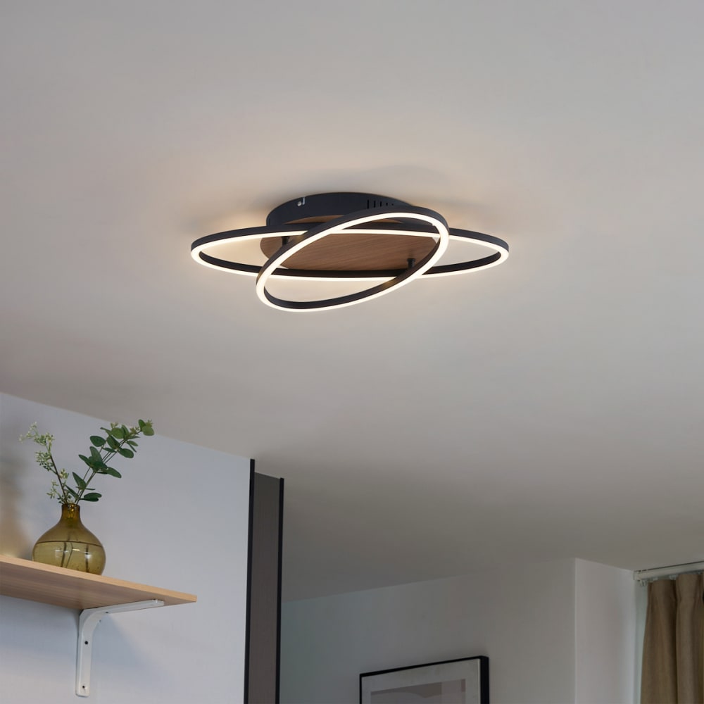 Deckenleuchte Schwarz Walnuss LED - Maisons Du Monde
